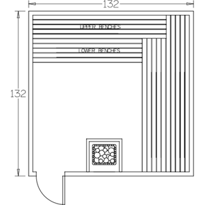 Finnish Sauna Builders 11' x 11' x 7' Pre-Built Indoor Sauna Kit Clear Cedar / Option 5 Finnish Sauna Builders ScreenShot2022-10-05at4.54.52PM.png