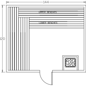 Finnish Sauna Builders 10' x 12' x 7' Pre-Built Indoor Sauna Kit Clear Cedar / Option 3 Finnish Sauna Builders ScreenShot2022-10-05at5.12.09PM.png