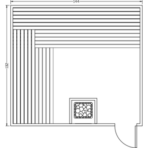 Finnish Sauna Builders 11' x 12' x 7' Pre-Built Indoor Sauna Kit Clear Cedar / Option 6 Finnish Sauna Builders ScreenShot2022-10-06at1.51.13PM.png