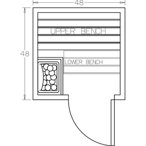 Finnish Sauna Builders 4' x 4' x 7' Pre-Built Outdoor Sauna Kit with A-Frame Cedar Shake Roof Option 1 / Without Floor,Option 1 / With Floor Finnish Sauna Builders ScreenShot2022-10-06at4.26.23PM.png