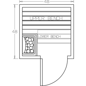 Finnish Sauna Builders 4' x 4' x 7' Pre-Built Outdoor Sauna Kit with A-Frame Cedar Shake Roof Option 2 / Without Floor,Option 2 / With Floor Finnish Sauna Builders ScreenShot2022-10-06at4.26.34PM.png