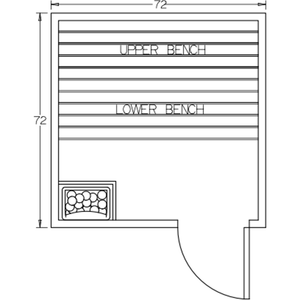 Finnish Sauna Builders 6' x 6' x 7' Pre-Built Outdoor Sauna Kit with Cedar Panelized Roof Option 1 / Without Floor,Option 1 / With Floor Finnish Sauna Builders ScreenShot2022-10-11at11.45.12AM.png