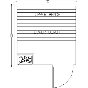 Finnish Sauna Builders 6' x 6' x 7' Pre-Built Outdoor Sauna Kit with Cedar Panelized Roof Option 2 / Without Floor,Option 2 / With Floor Finnish Sauna Builders ScreenShot2022-10-11at11.45.16AM.png