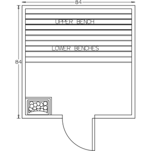 Finnish Sauna Builders 7' x 7' x 7' Pre-Built Outdoor Sauna Kit with A-Frame Cedar Shake Roof Option 3 / Without Floor,Option 3 / With Floor Finnish Sauna Builders ScreenShot2022-10-11at2.25.58PM.png