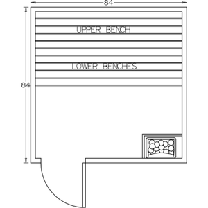 Finnish Sauna Builders 7' x 7' x 7' Pre-Built Outdoor Sauna Kit with A-Frame Cedar Shake Roof Option 5 / Without Floor,Option 5 / With Floor Finnish Sauna Builders ScreenShot2022-10-11at2.26.10PM.png