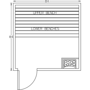 Finnish Sauna Builders 7' x 7' x 7' Pre-Built Outdoor Sauna Kit with A-Frame Cedar Shake Roof Option 6 / Without Floor,Option 6 / With Floor Finnish Sauna Builders ScreenShot2022-10-11at2.26.17PM.png