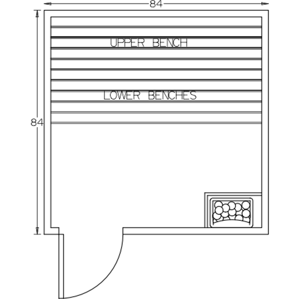 Finnish Sauna Builders 7' x 7' x 7' Pre-Built Outdoor Sauna Kit with Cedar Panelized Roof Option 6 / Without Floor,Option 6 / With Floor Finnish Sauna Builders ScreenShot2022-10-11at3.08.17PM.png