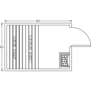 Finnish Sauna Builders 5' x 7' x 7' Pre-Built Outdoor Sauna Kit with A-Frame Cedar Shake Roof Option 2 / Without Floor,Option 2 / With Floor Finnish Sauna Builders ScreenShot2022-10-11at3.24.08PM.png