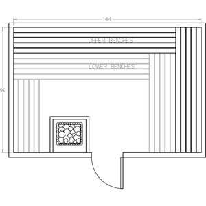 Finnish Sauna Builders 8' x 12' x 7' Pre-Cut Sauna Kit Option 9 / 7 Foot Tall / No Backrest,Option 9 / 7 Foot Tall / Backrest + $514.80,Option 9 / 8 Foot Tall + $567.60 / No Backrest,Option 9 / 8 Foot Tall + $567.60 / Backrest + $514.80 Finnish Sauna Builders Screenshot2022-09-28at1.51.54PM.png
