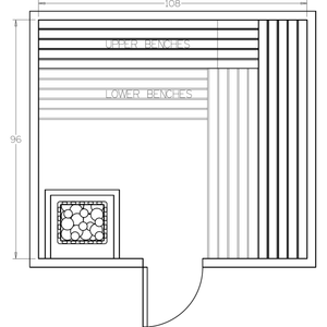Finnish Sauna Builders 8' x 9' x 7' Pre-Cut Sauna Kit Option 4 / 7 Foot Tall / No Backrest,Option 4 / 7 Foot Tall / Backrest + $386.10,Option 4 / 8 Foot Tall + $482.46 / No Backrest,Option 4 / 8 Foot Tall + $482.46 / Backrest + $386.10 Finnish Sauna Builders Screenshot2022-09-28at2.04.42PM.png
