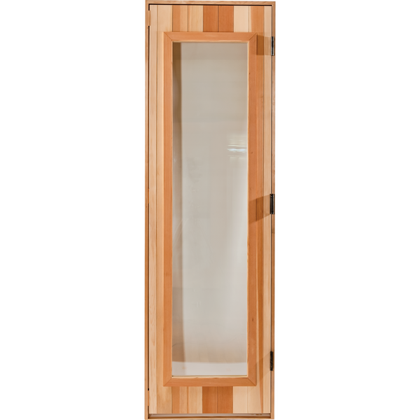 Finnish Sauna Builders Cedar Sauna Door 2' x 6' with 16"x60" Clear Tempered Thermo Glass Finnish Sauna Builders cedar-16x60-1.png