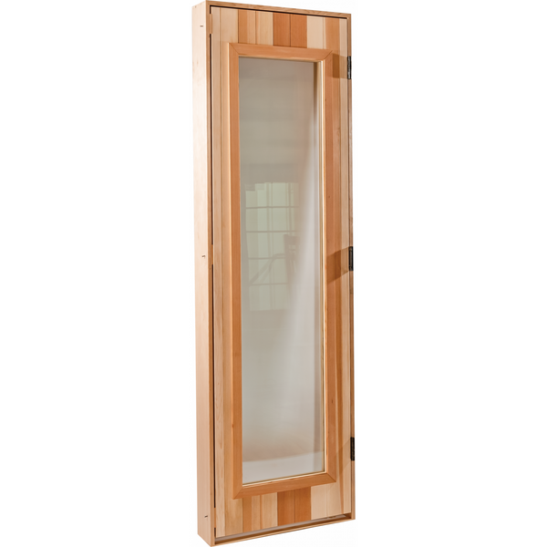 Finnish Sauna Builders Cedar Sauna Door 2' x 6' with 16"x60" Clear Tempered Thermo Glass Finnish Sauna Builders cedar-16x60-2.png