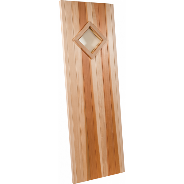 Finnish Sauna Builders Cedar Sauna Door 2' x 6'8" with Clear 9" Diamond Tempered Glass Finnish Sauna Builders cedar-9x9-2-1.png