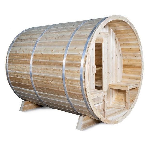 Dundalk Tranquility Barrel Sauna 6'6" x 9'10" Dundalk LeisureCraft products-CTC2245W_1.jpg